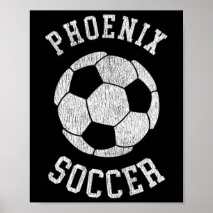 Póster Phoenix Fútbol Retro Distressed 90's Vintage 