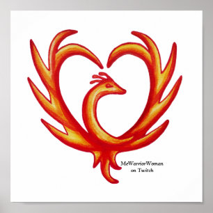 Póster Phoenix Heart, MeWarriorWoman en Twitch