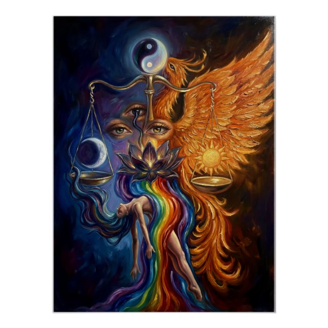 Póster Phoenix & Lotus Spiritual Art   (Anverso)