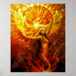 Póster Phoenix que sube por el iris de Lisa