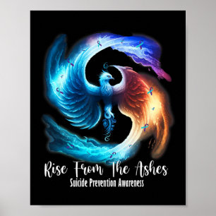 Póster Phoenix Rise De La Awa De La Prevención Del Suicid