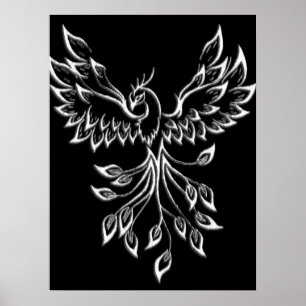 Póster Phoenix Rises en Negro