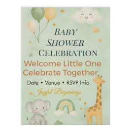 Póster Photo Backdrop Family Gathering Keepsake | Elegant