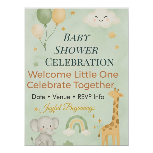 Póster Photo Backdrop Family Gathering Keepsake | Elegant (Anverso)