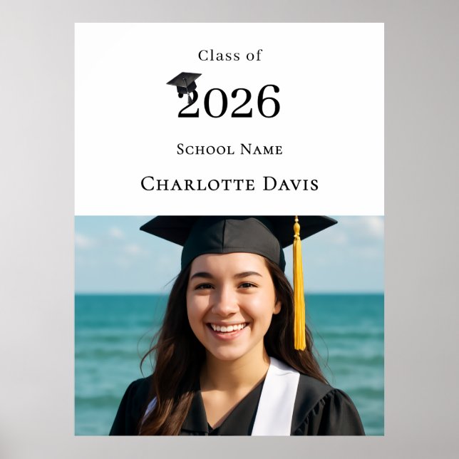 Póster Photo modern Graduation Party welcome (Frente)