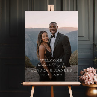 Póster Photo wedding welcome sign, photo welcome