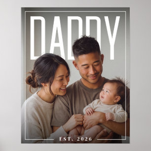 Póster PhotoPop Papá Est Año Personalizado Foto
