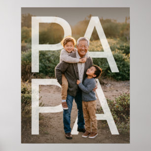 Póster PhotoPop Papá Foto Familiar Personalizada