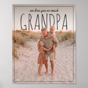 Póster PhotoPop Personalizado Te Amamos Tanto Abuelo