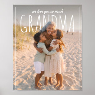 Póster PhotoPop Personalizado Te Queremos Mucho Abuela