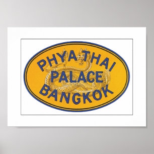 Póster Phya Thai Palace Bangkok (blanco)
