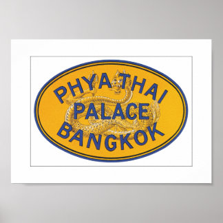 Póster Phya Thai Palace Bangkok (blanco)