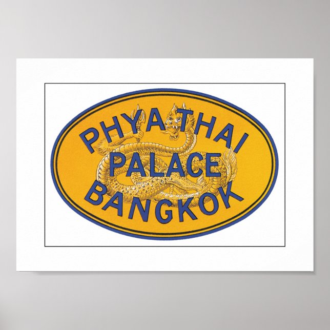 Póster Phya Thai Palace Bangkok (blanco) (Frente)