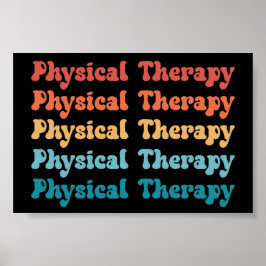Póster Physical Therapy PT Retro PT Student Grad