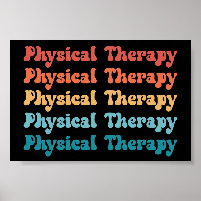 Póster Physical Therapy PT Retro PT Student Grad (Frente)