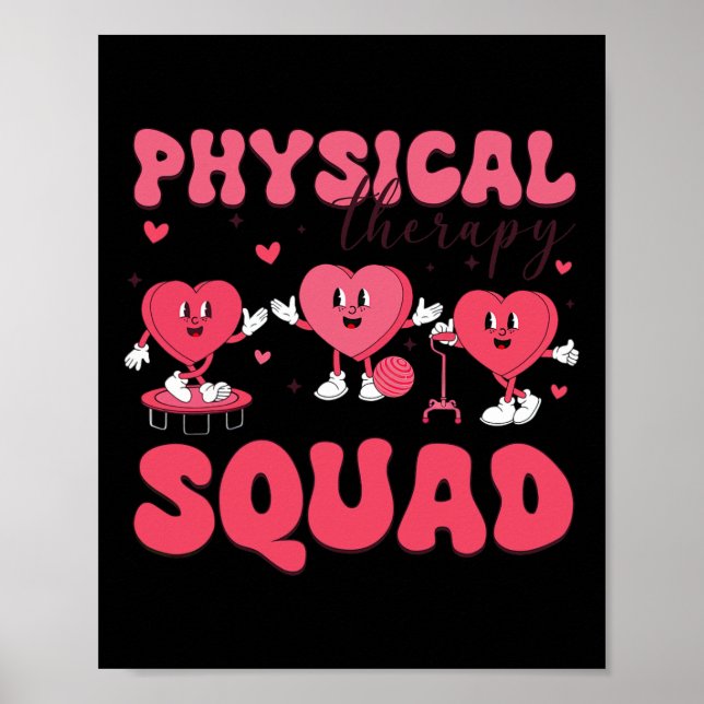 Póster Physical Therapy Squad Valentine's Day Pt Pta Vale (Frente)