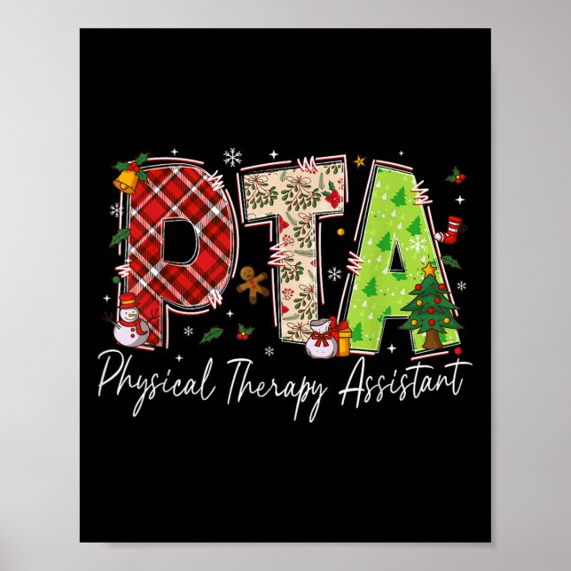 Póster Physical Therapy Therast Istant Pta Santa Christma (Frente)