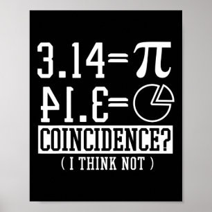Póster Pi 3.14 Matemáticas Feliz 14 de Marzo Coincidencia
