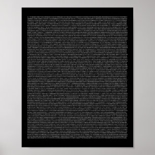 Póster Pi 5000 Dígitos Pi Day Mathematicista Nerd M