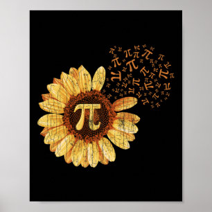 Póster Pi Apparel Día De Pi Traje De Girasol Math Gracios