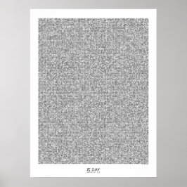 Póster Pi art - Gráfico Pi a la 31.415ª cifra decimal