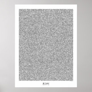 Póster Pi art - Gráfico Pi a la 31.415ª cifra decimal