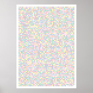 Póster Pi art - Pi a la 3.141ª cifra decimal