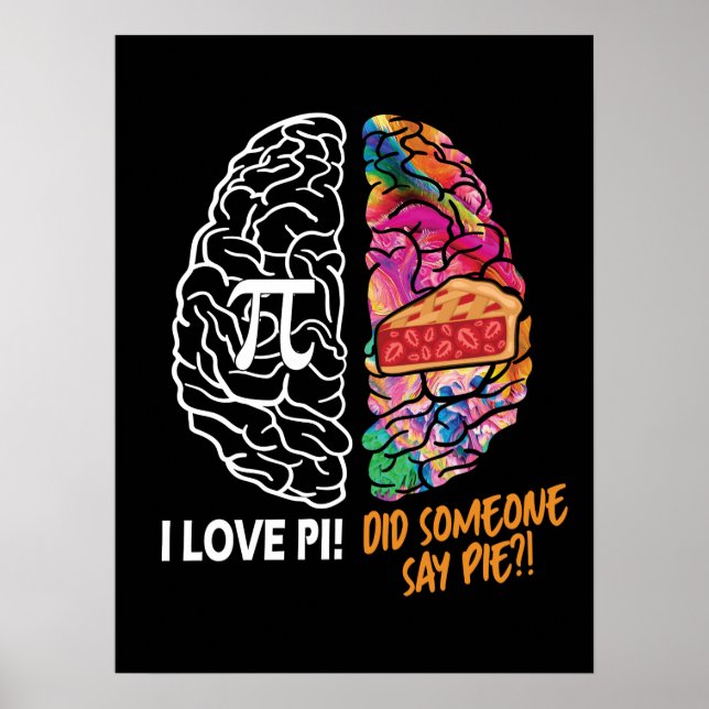 Póster Pi cerebral izquierdo derecho (Frente)