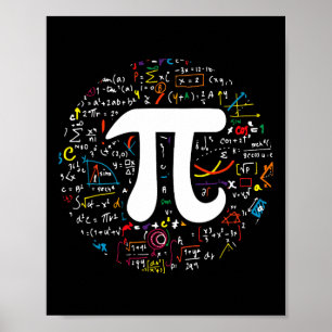 Póster Pi Day 3.14159 Símbolo Pi Ciencia Y Maestra