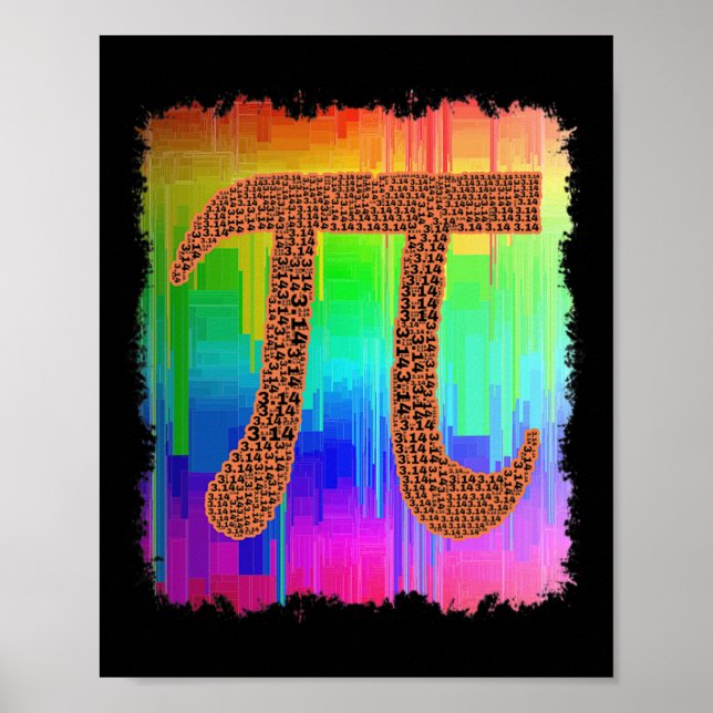 Póster Pi Day 3.14 Marzo 14 Funny Guay Nerd Math Geek R (Frente)