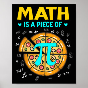 Póster Pi Day 3.14 Math Es Una Pieza De Pizza Bitcoin Sta