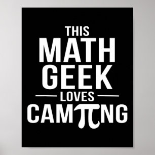 Póster Pi Day Camping Tee Math Geek Teacher Math Club Cam