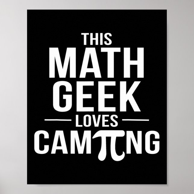 Póster Pi Day Camping Tee Math Geek Teacher Math Club Cam (Frente)