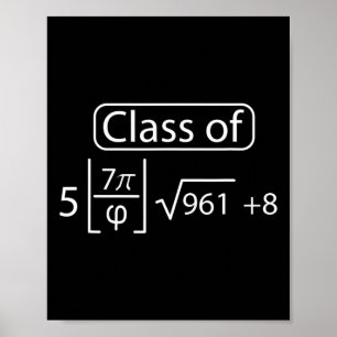 Póster Pi Day Cl Del Graduado Graduado De Math Lover