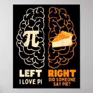 Póster Pi Day I Love Pie Math Lover Stuachers
