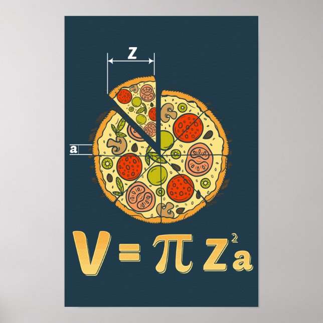 Póster Pi Day Math Class Teacher Pizza Gag (Frente)