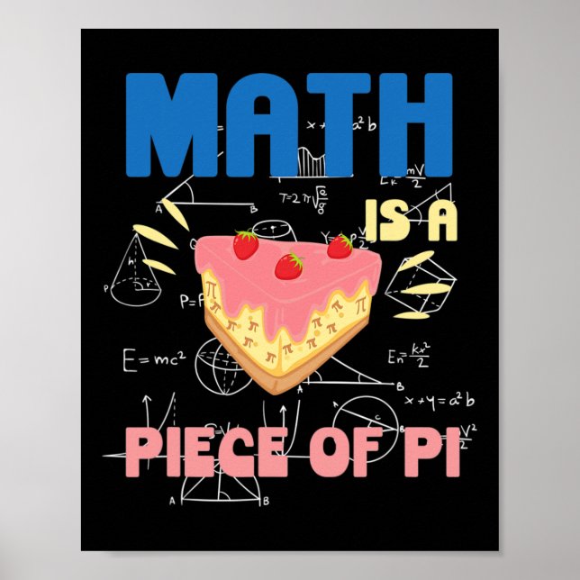 Póster Pi Day Math Es Un Profesor De Matemáticas De Pie (Frente)