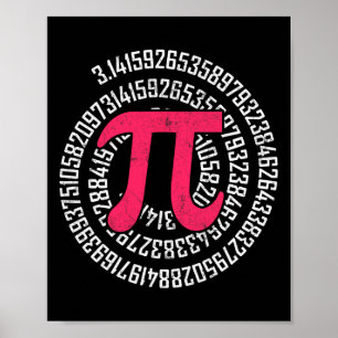 Póster Pi Day Math Nerd Geek 3.1415 Número Irracional Pi