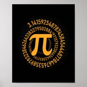 Póster Pi Day Math Nerd Geek 3.1415 Número Irracional Pi