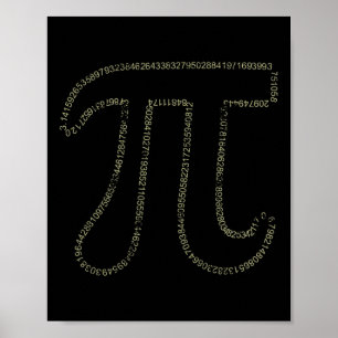 Póster Pi Day Math Pi 3.14 Números Para Hombres Mujeres Y