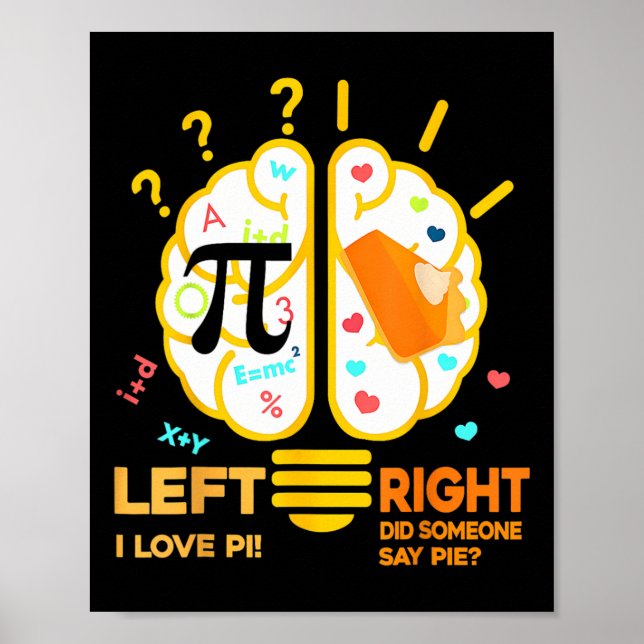Póster Pi Day Me Inspira Para Tomar Decisiones Irracional (Frente)