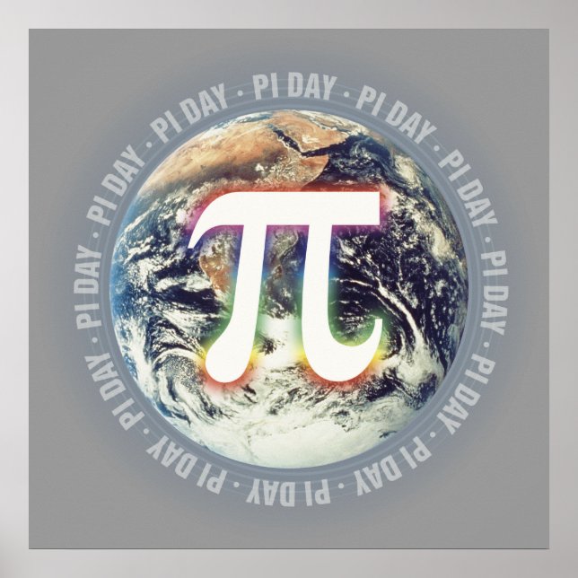 Póster Pi Day on Earth - poster de matemáticas (Frente)