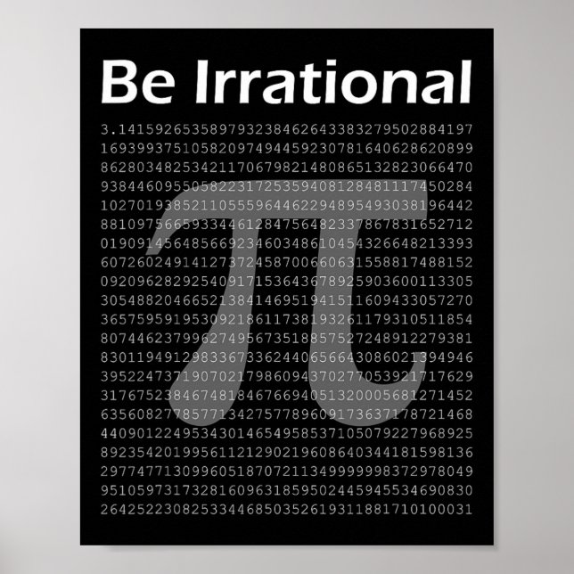 Póster Pi Day Pi Tee Math Nerd Geek Sea Irracional (Frente)