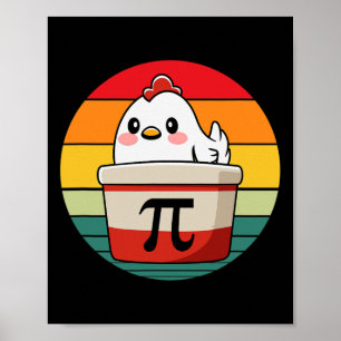 Póster Pi Day Pollo Pot Pie Funny Math Teacher Nerd Gee