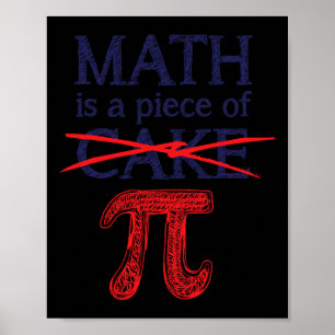 Póster Pi Day Shirt Math Es Una Pieza Graciosa De Pastel 