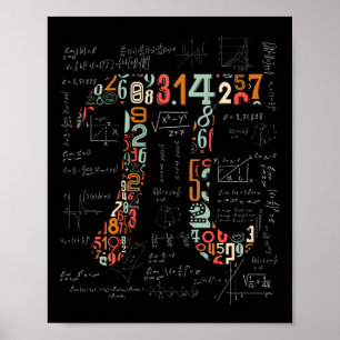 Póster Pi Day Shirt Pi Números Math Teacher 3.14 Gift Boy