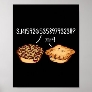 Póster Pi Day Shirt Pi R Squared Formula Math Pie Kawaii