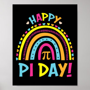 Póster Pi Day Shirt Spiral Pi Math Teacher 3 14 Leopard R