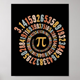 Póster Pi Day Spiral Math Pi