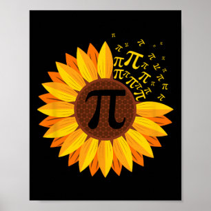 Póster Pi Day Sunflower Pi Número Símbolo Matemática de m
